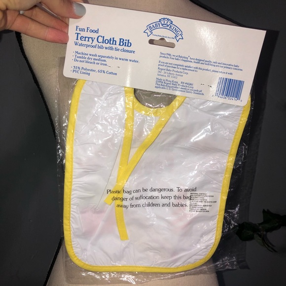 VINTAGE | TERRY CLOTH BIB | BABY KING BRAND - Picture 2 of 2